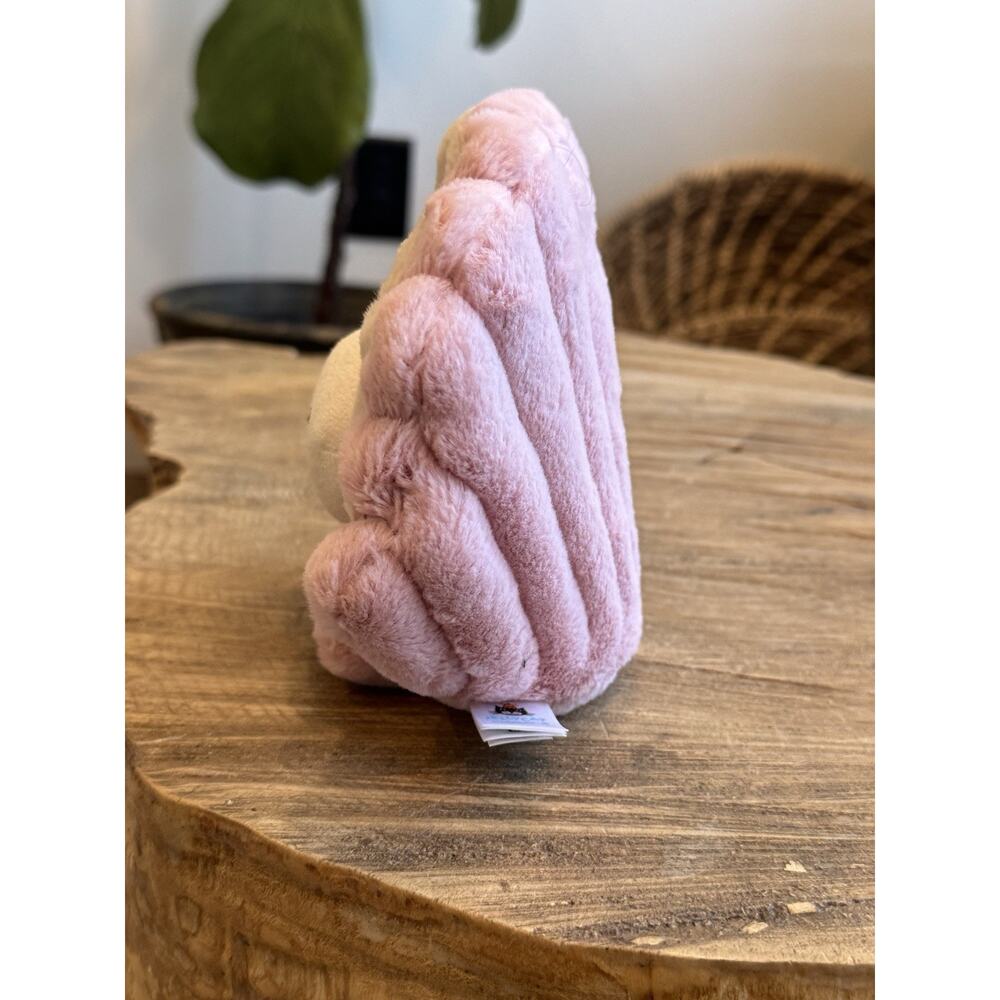 Jellycat Clemmie Clam Small Pink Plush Stuffie Jelly Cat London Stuffed Animal - Picture 2 of 7
